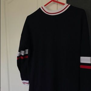 Missguided Navy Blue T-shirt Dress